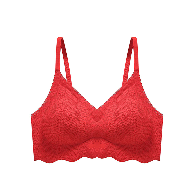 Lucky rojo ropa interior de las mujeres sujetador de alta elástico ligero boda ropa interior nupcial Hongyun traje nuevo
