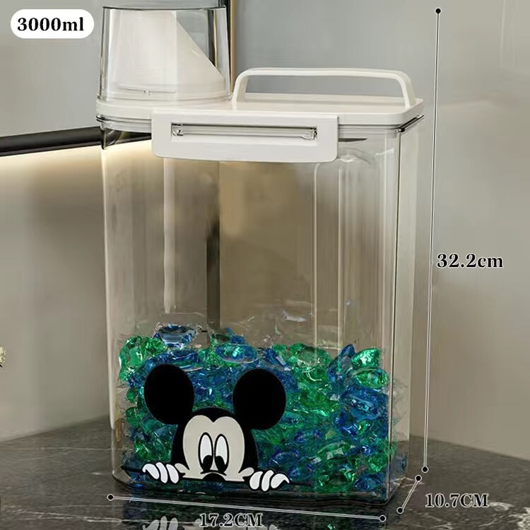 洗濯洗剤収納ボックス、大容量ランドリービーズバケツ、家庭用洗濯洗剤容器、専用収納ボックス|undefined