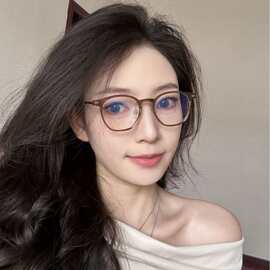 军达眼镜方脸超轻纯钛眼镜框小红书同款眼镜框时尚素颜镜新品8717