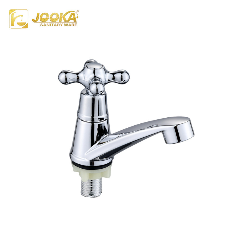 Electroplated Design Plastic Material Standing Basin Faucet, Affordable Price, Suitable for Bathroom, Apartment, Hotel Washbasin