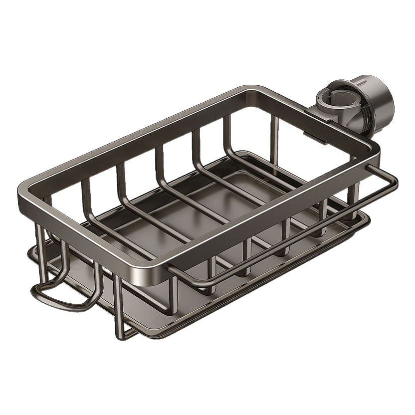 Grifo de la cocina estante de almacenamiento fregadero de lavado de platos cesta de drenaje esponja cepillo estropajo trapo rack de almacenamiento