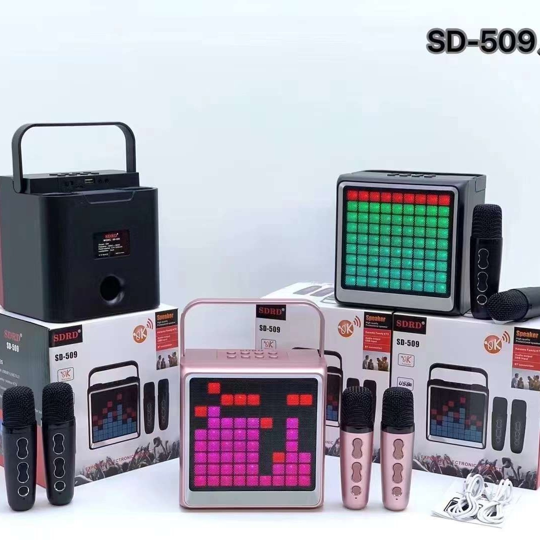 SD509 Bluetooth With Hidden Microphone, Portable Wireless Outdoor Camping Entertainment Karaoke Mobile Phone Singing_voghion.com