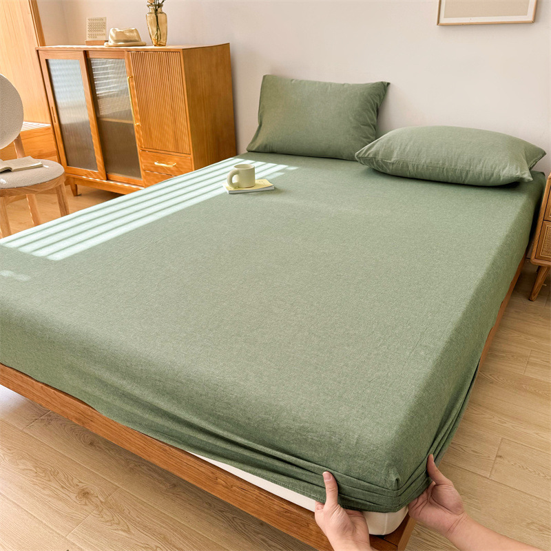 2024 nueva clase A de algodón teñido en hilo de algodón lavado funda de almohada para estudiantes