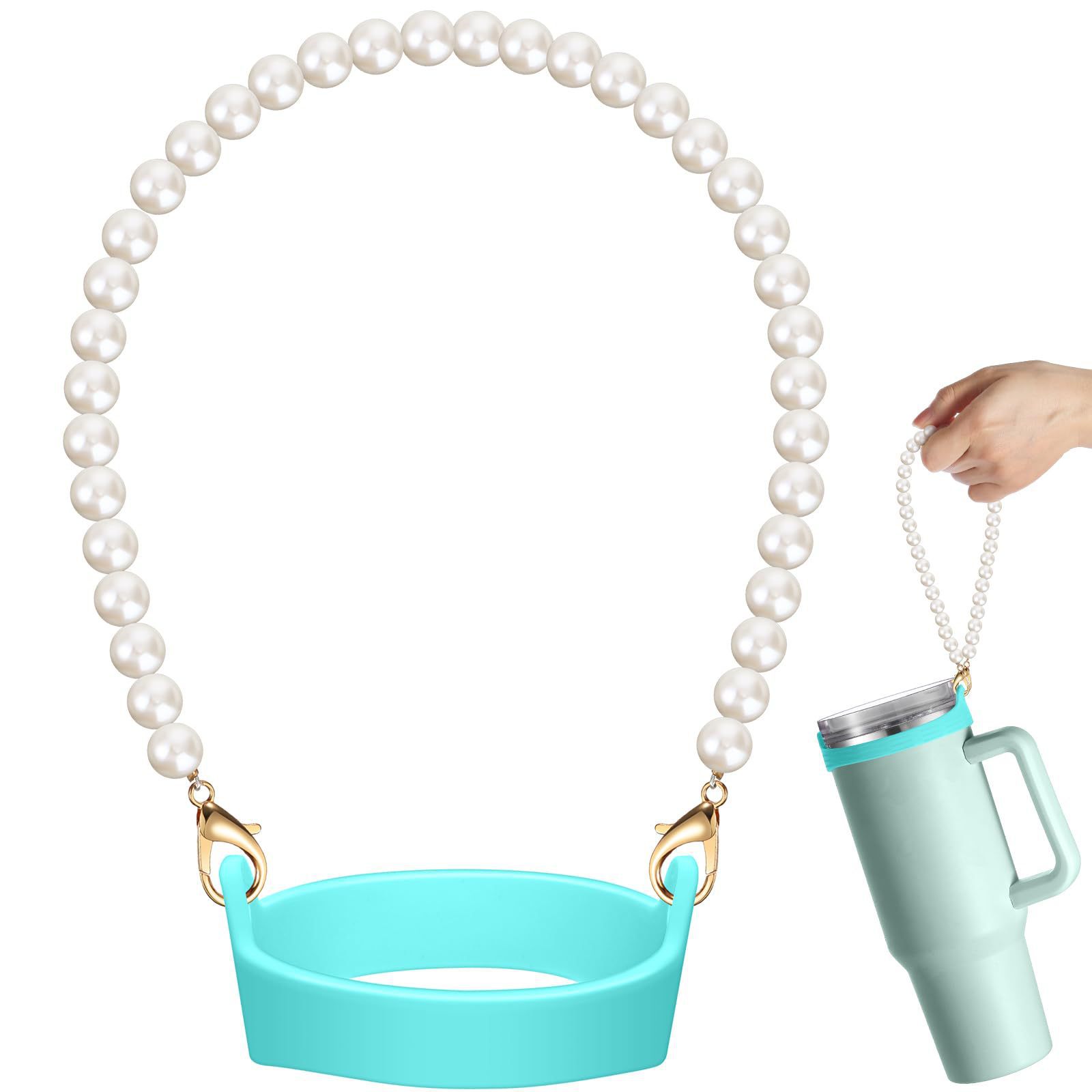 Amazon taza de agua portátil copa collar flores Stanley silicona Amazon explosión kettle cordón trenzado con colgante