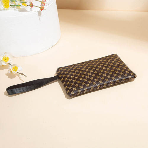 Wholesale Personalized Colorful Water Ripple Embossed Handbag New Fashion Simple and Elegant Lady's Wallet with Floral Weaving