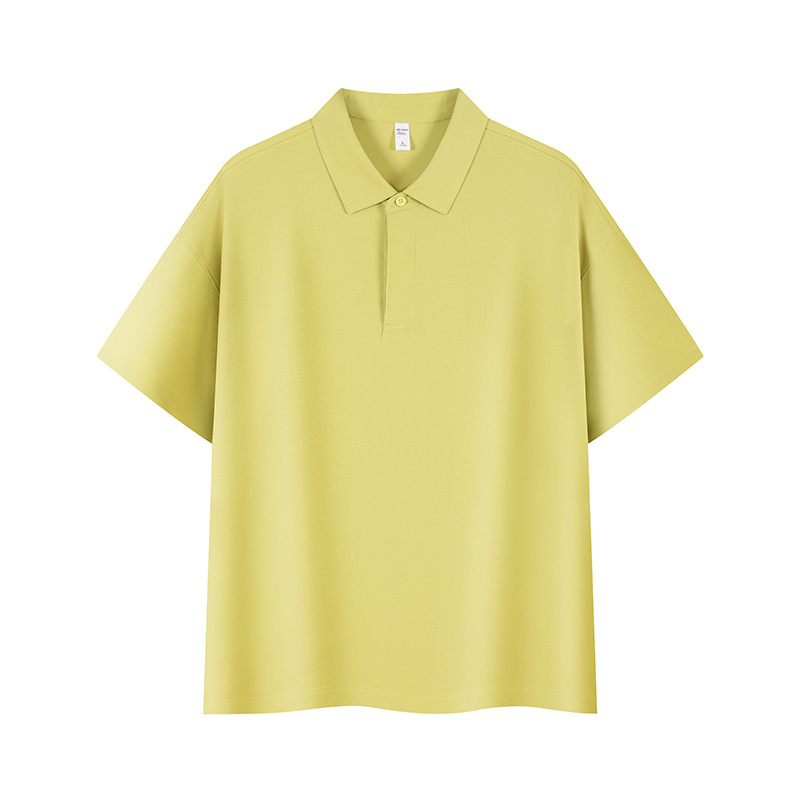 ファッション的な肩のゆるいpoloシャツはシンプルで耐摩耗性のある通気性のある半袖tシャツの純色のカジュアルな上着です。|undefined