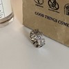 Advanced fashionable small design ring, silver 925 sample, high-quality style, light luxury style, on index finger, simple and elegant design