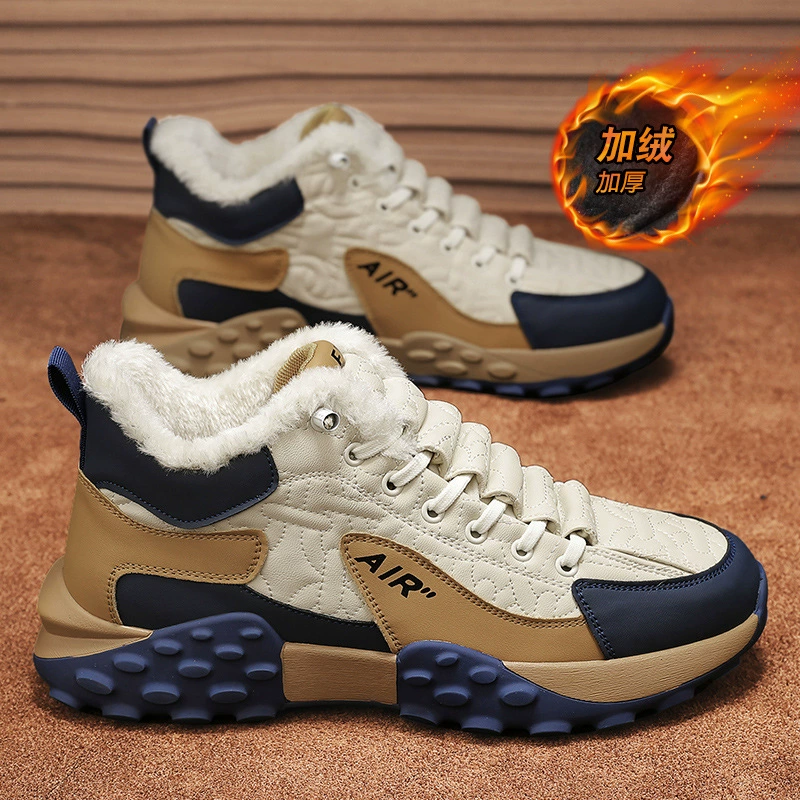 Осенне-зимние туфли Trbottomyy на толстой подошве, мужские туфли для трибутымии на флисовой подкладке, Heattech, уличная студенческая обувь для прямой трансляции на подиуме, универсальная мужская обувь