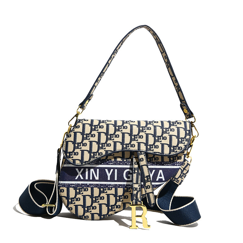 Niche Trendy Letter Saddle Bag Women's 2025 Cross-border New Arrival Light Luxury Handbag Trendy All-match Underarm Crossbody Bag Niche Trendy Letter Saddle Bag Women's 2025 Cross-border New Arrival Light Luxury Handbag Trendy All-match Underarm Crossbody Bag