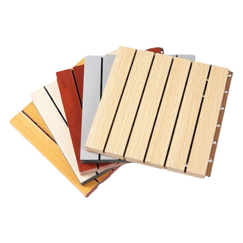 Tablero fonoabsorbente de madera perforada sala de reuniones de techo de pared interior protección del medio ambiente ignífugo de cerámica material decorativo fonoabsorbente e insonorizado de aluminio
