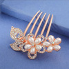 Hair accessory from pearl with bow, hairgrip, metal elegant hair stick