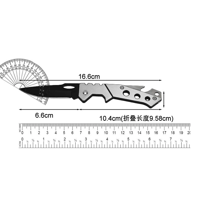 Small handheld fruit pocket knife with key for home use