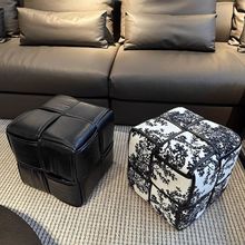坐墩简约家用方凳沙发网红茶几换鞋脚踏客厅矮凳凳子门口轻奢魔方
