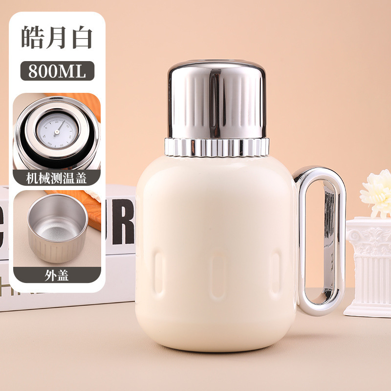 家用不锈钢保温壶大容量高档茶水分离机械显温便携新款焖茶壶水壶|undefined