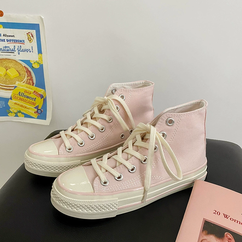Канвасовые кроссовки высокие (Canvas High-Top Sneakers), корейский стиль, классика повседневная, размеры EU 35–44