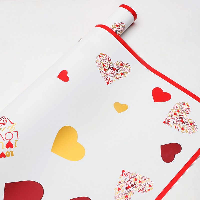 Huaxi amor lleno de flores papel de embalaje amor marco diy regalo ramo de flores materiales de florista