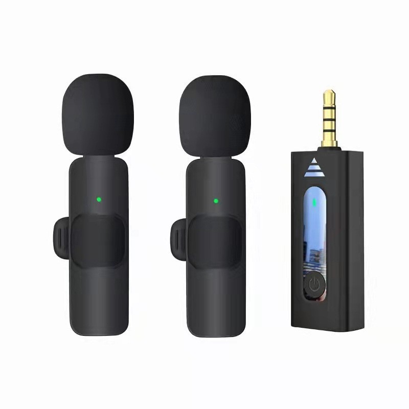 Clip de cuello inalámbrico micrófono K35 adaptador altavoz cámara de 3,5 orificios inteligente reducción de ruido Plug-and-play Monitor de auriculares recta