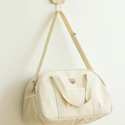 Korean Instagram Mommy Bag with Large Capacity, Teddy Bear Style Handbag, 2024 New Model, Lightweight Storage Mother Baby Bag