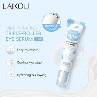 Cross-border LAIKOU milk moisturizing triple ball eye essence 15ml moisturizing eye skin