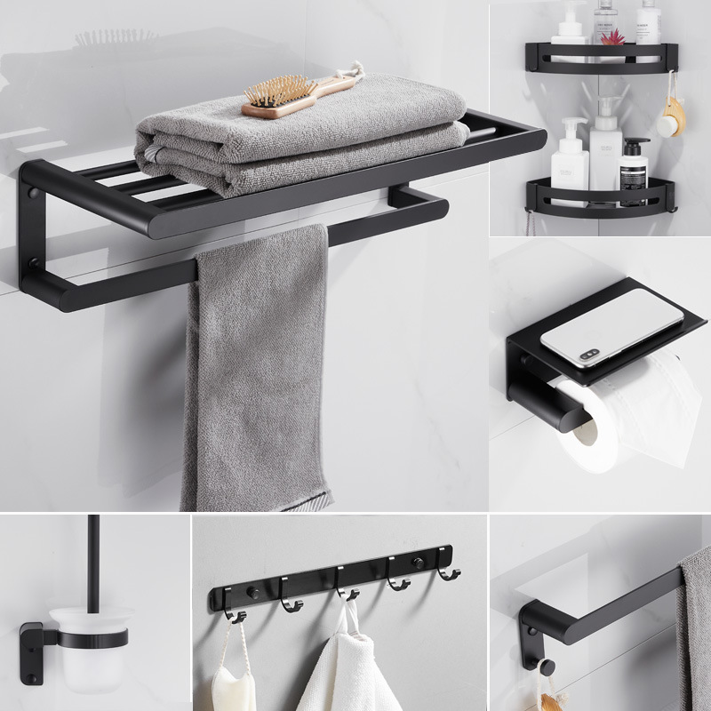 Juego de 6 piezas engrosado en negro 1