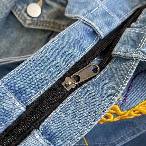 Nuevo bolso de mezclilla bordado de gran capacidad bolso de hombro de estilo universitario retro bolso de viaje de viaje de moda