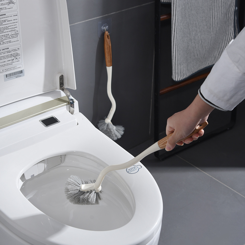 Household Toilet Brush Bathroom Cleaning Supplies Wooden Handle Toilet Brush Cleaning Ball Hard Bristle Toilet Brush Manufacturer Wholesale