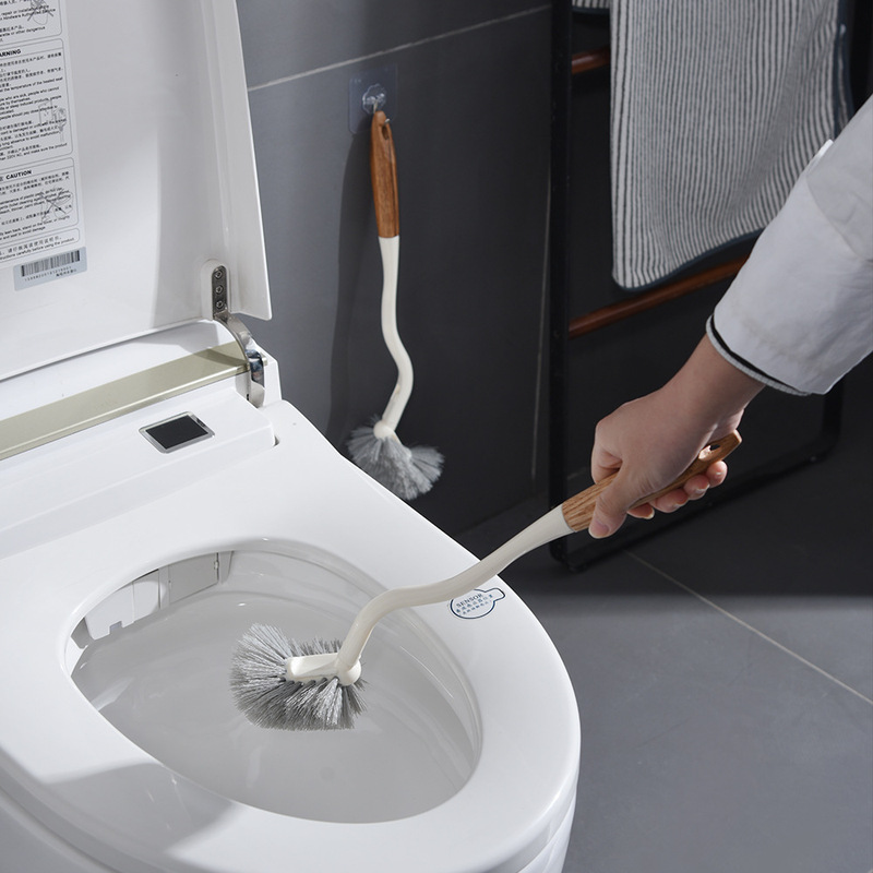 Household Toilet Brush Bathroom Cleaning Supplies Wooden Handle Toilet Brush Cleaning Ball Hard Bristle Toilet Brush Manufacturer Wholesale
