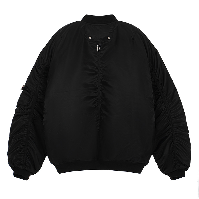 Marca de moda Undermycar multi-Bolsillo de piloto soporte collar chaqueta de los hombres y las mujeres de la misma chaqueta informal de algodón acolchado Suelto