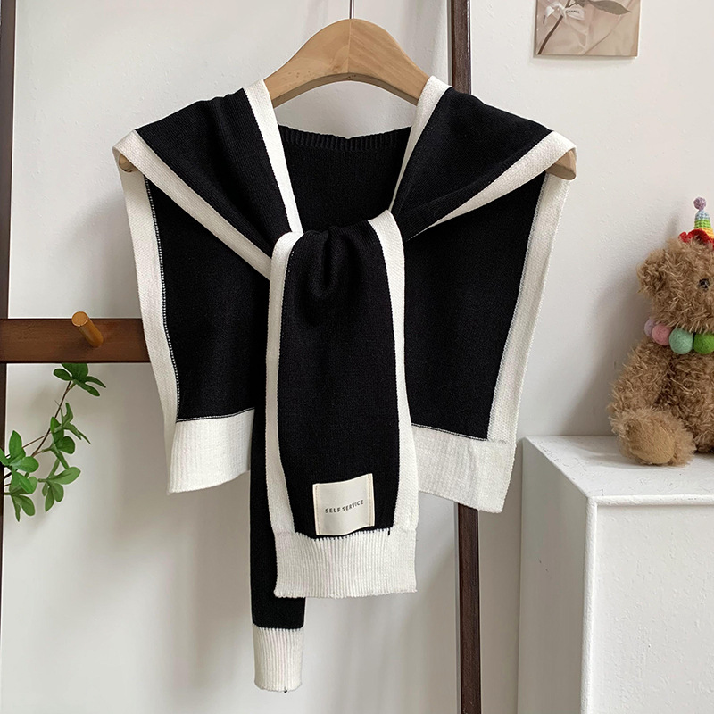 Sopa de punto de alta sensación 2025 otoño y invierno nuevo engrosado calentamiento de cuello hombro bufandas al por mayor