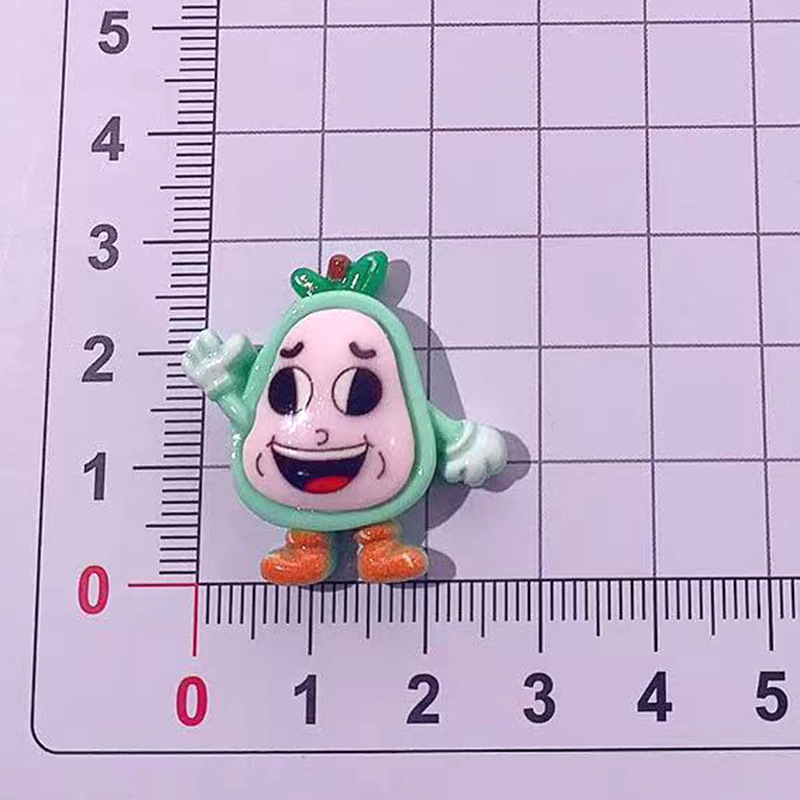 Accesorios de resina de muñeca de fruta de dibujos animados diy crema pegamento para el cabello papelería caja de hebilla de zapatos material colgante de frutas animales