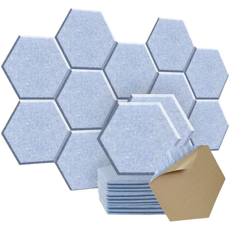 Polyester fiber sound-absorbing panel six-sided decorative special-shaped sound-absorbing panel wall sticker wall decoration polyester fiber sound-absorbing panel
