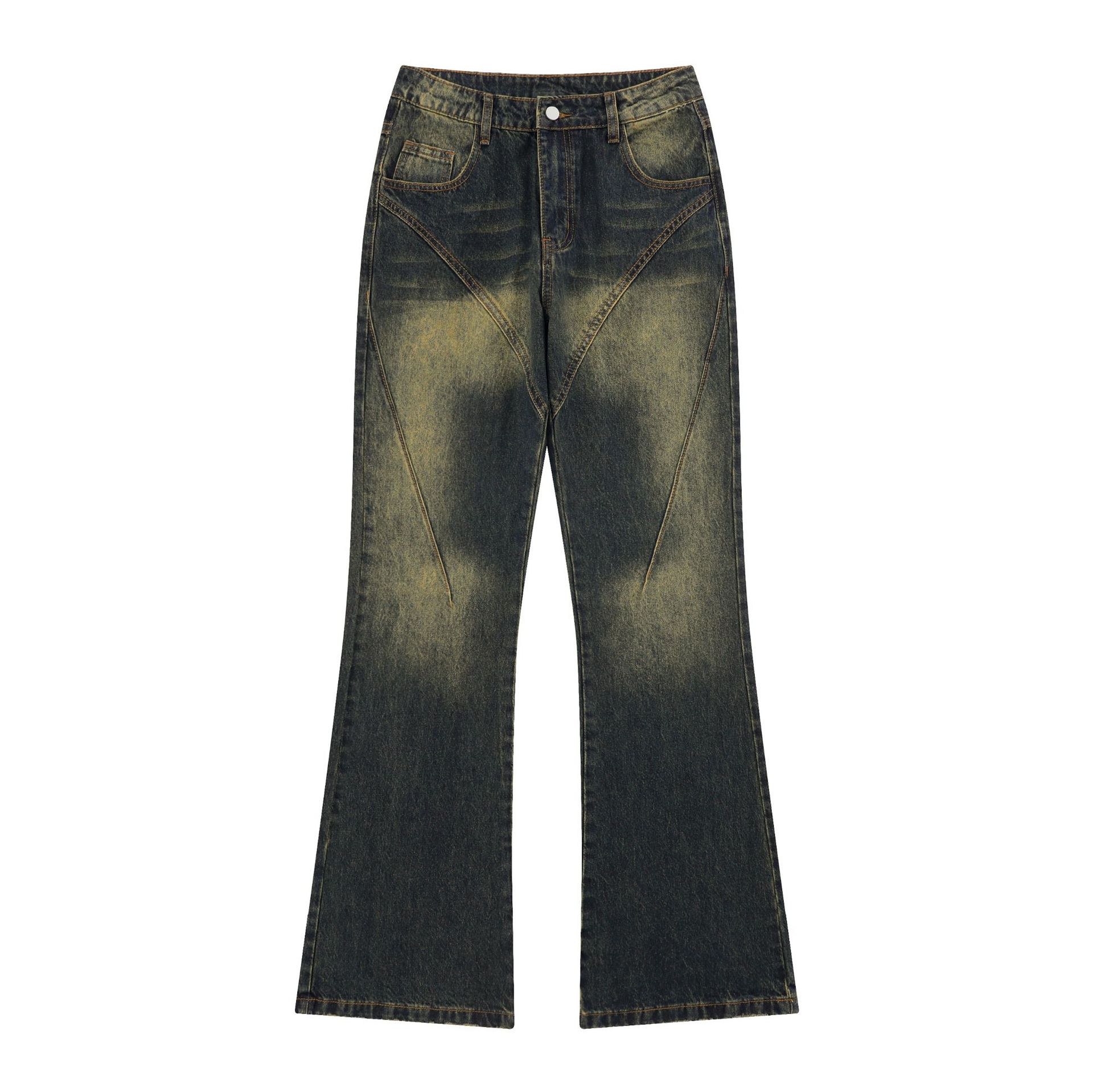 Jeans personalizados pantalones de comercio exterior transfronterizo para dibujar muestras personalizadas OEM fábrica de prendas de vestir prueba gratuita