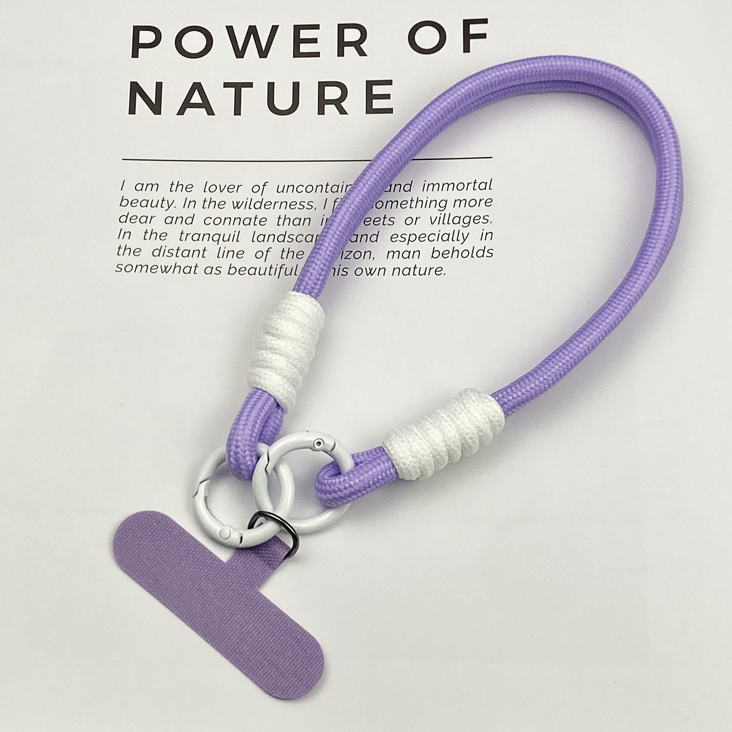 보라색과 흰색 팔찌 + 연한 보라색 클립