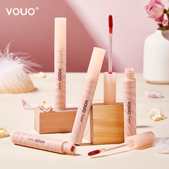 VOUO ベルベットリップグレーズ マットマット仕上げ、滑らかでベタつかず、乾燥せず、保湿力のある学生向けリップグロス、リップグレーズ、リップマッド