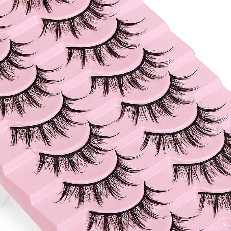 Natural Little Devil False eyelashes New 3D stereoscopic sunflower style 10-pair synthetic fiber eyelashes Application Scenario
