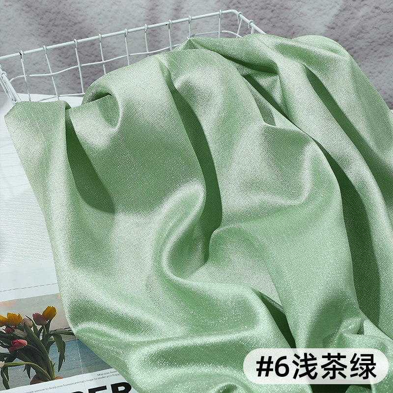 Tela de satén de corteza Tela de satén de textura muscular de brillo Traje antiguo Hanfu Falda de cara de caballo Tela de ropa decorativa de color sólido image 11