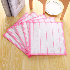 Wholesale thickened absorbent cotton yarn dishwashing cloth, absorbent, oil-resistant, stain-removing cleaning cloth