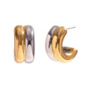 Brand fashionable universal earrings, accessory stainless steel, European style, simple and elegant design