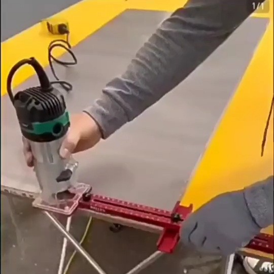 corte de borde de madera de perfil de aluminio transfronterizo fresador redondo fresador redondo posicionamiento de regla con orificio redondo ranura posicionador ajustable