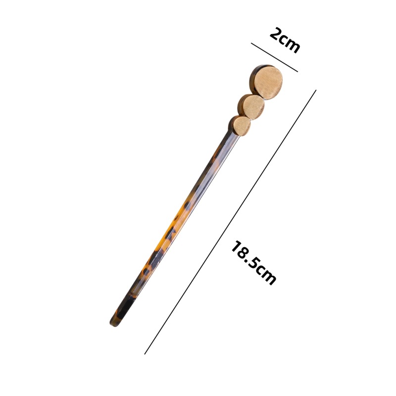 Nuevo estilo ámbar de una sola palabra horquilla simple retro de alta calidad cabeza de bola horquilla estilo antiguo horquilla accesorios para el cabello