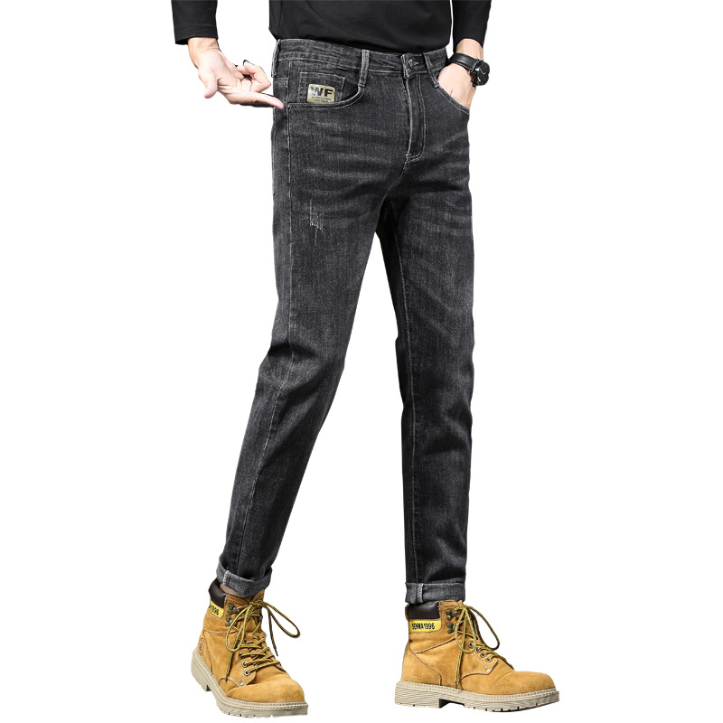 Pantalones vaqueros al por mayor transfronterizos pantalones ajustados hombres marca de moda impresión tridimensional pantalones de hombre Pantalones casuales elásticos suaves hombres