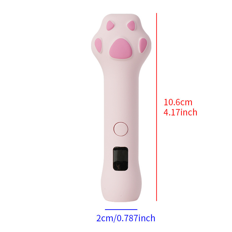 新款手持猫爪美甲一字灯小型便携蓄电款光疗灯甲片手持美甲灯批发|undefined