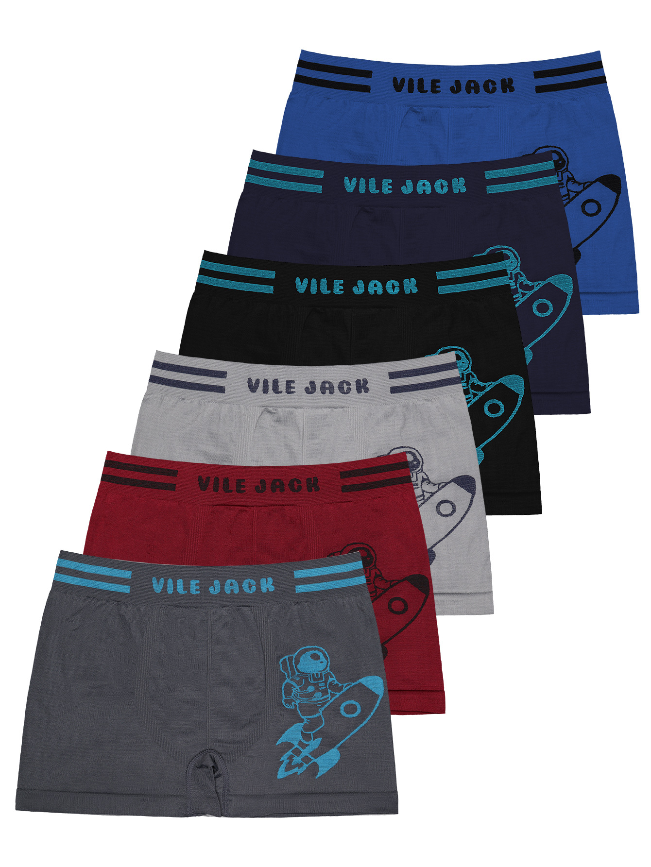 Calzoncillos tipo bóxer para niños con estampado de astronauta, transpirables - Mayorista