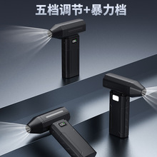 暴力手持小风扇户外露营涡轮增压迷你除尘烧烤神器便携应急夜灯