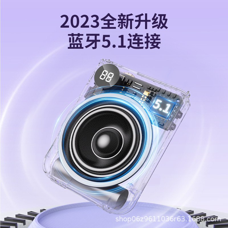 新型携帯小蜂ブルートゥーススクリーン顕拡声器先生教育ガイドの叫び器カードuディスクプレーヤー|undefined