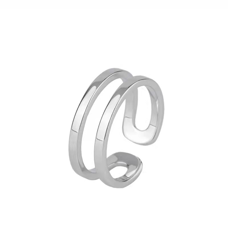 Minimalist Stackable Band Ring Set With Cubic Zirconia For Women_voghion.com