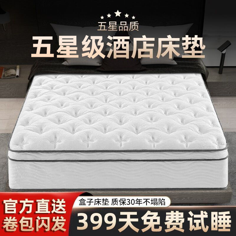 Hotel Roll-Packed Compressed Independent Spring Mattress, Extra Large, Thickened 30cm Memory Foam Mattress, Wholesale
