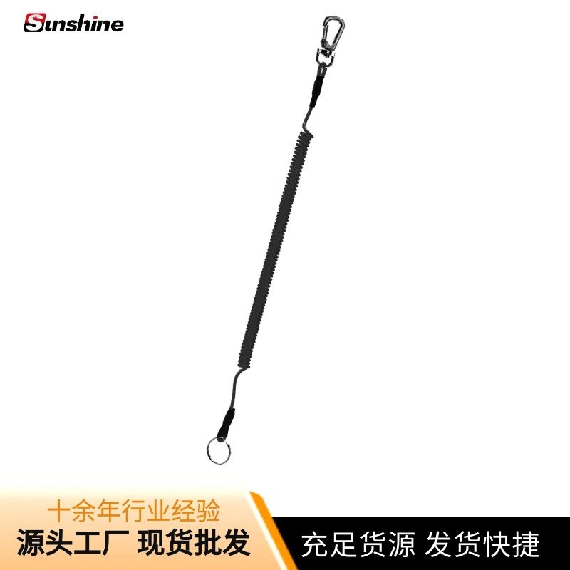 Venta al por mayor cuerda perdida alambre de acero anti-cuerda perdida cordón elástico de contracción automática con anillo de acero 304 multi-color opcional