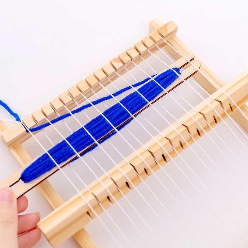 Máquina de tejer casera DIY Tecnología pequeña producción niños estudiantes de escuela primaria máquina de tejer lana hecha a mano juguetes educativos de madera