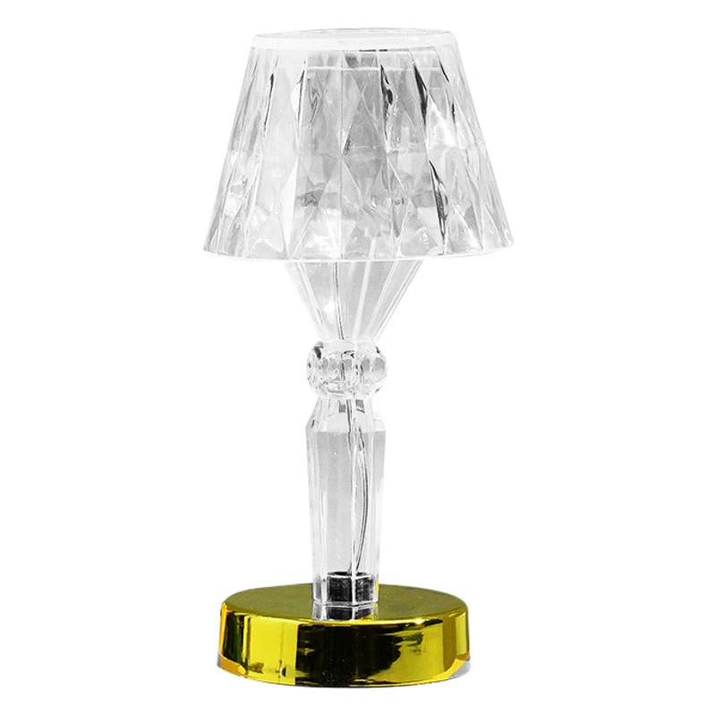 Хрустальная настольная лампа, проекционная лампа, атмосферная лампа, чистая красная Алмазная лампа, романтическая прикроватная лампа, светодиодная лампа, ночник